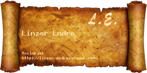 Linzer Endre névjegykártya